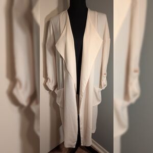 Tahari Beige Knit Cardigan